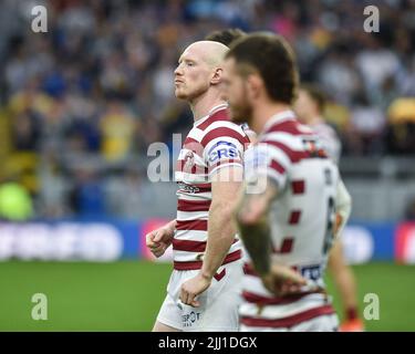 Leeds, England - 21.. Juli 2022 - Liam Farrell von Wigan Warriors. Rugby League Betfred Super League Leeds Rhinos gegen Wigan Warriors im Headingley Stadium, Leeds, Großbritannien Stockfoto