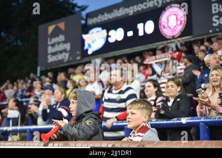 Leeds, England - 21.. Juli 2022 - Fans von Wigan Warriors. Rugby League Betfred Super League Leeds Rhinos gegen Wigan Warriors im Headingley Stadium, Leeds, Großbritannien Stockfoto