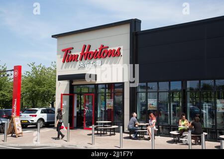 Tim Hortons Restaurant und Drive Thru, Oldbury Stockfoto