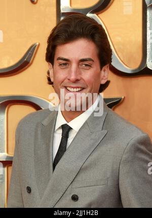 James Argent nimmt am 29. März 2022 in London, England, an der Weltpremiere von „Fantastic Beasts: The Secrets of Dumbledore“ in der Royal Festival Hall Teil. Stockfoto