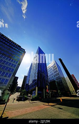 Hotel im Stadtzentrum von Newcastle und Studentenunterkünfte für die Newcastle University in der Nähe des Fußballplatz St. James Park und Chinatown Stockfoto