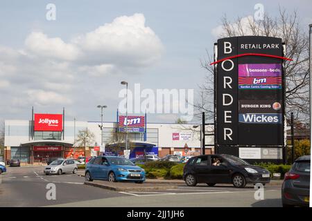 Border Retail Park, Wrexham Stockfoto