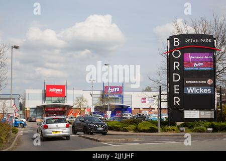 Border Retail Park, Wrexham Stockfoto