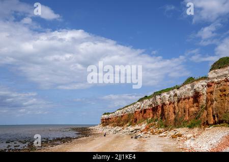 Hunstanton Klippen, Norfolk Stockfoto