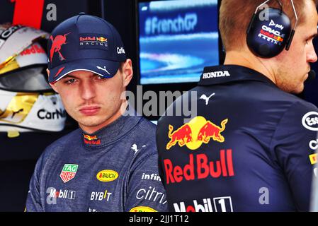 Le Castellet, Frankreich. 22.. Juli 2022. Max Verstappen (NLD) Red Bull Racing. 22.07.2022. Formel 1 Weltmeisterschaft, Rd 12, Großer Preis Von Frankreich, Paul Ricard, Frankreich, Übungstag. Der Bildnachweis sollte lauten: XPB/Alamy Live News Stockfoto