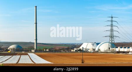 Kernkraftwerk Neckarwestheim, Baden-Württemberg, Deutschland, 23. März 2011. Stockfoto