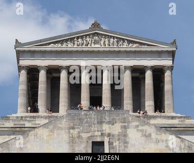 DONAUSTAUF, DEUTSCHLAND - CA. JUNI 2022: Walhalla Hall of Fame Tempel Stockfoto