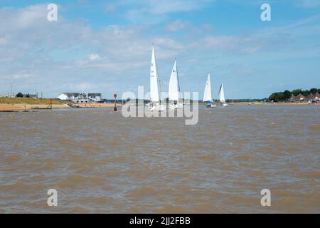 Gezeitenmündung an der Nordsee bei Felixstowe Stockfoto