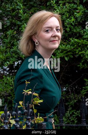 Tory Leadership hoffnungsvoll Liz Truss verlässt heute Morgen sein Haus zur Arbeit. Bild aufgenommen am 20.. Juli 2022. © Belinda Jiao jiao.bilin@gmail.com 07598931257 Stockfoto