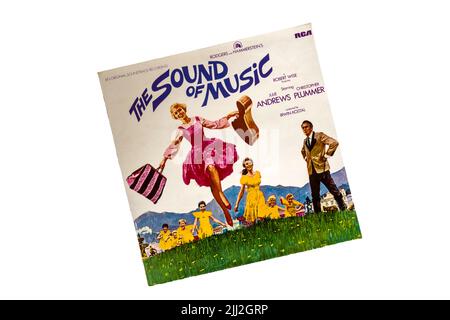 Original-Soundtrack-LP von The Sound of Music mit Julie Andrews und Christopher Plummer. Veröffentlicht im Jahr 1965. Stockfoto