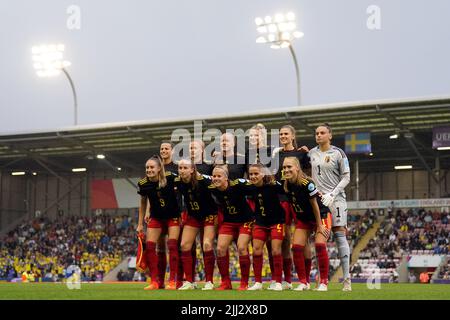 Belgien ist beim Viertelfinale der UEFA Women's Euro 2022 im Leigh Sports Village an der Reihe. Bilddatum: Freitag, 22. Juli 2022. Stockfoto