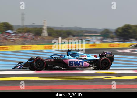 Le Castellet, Frankreich. 22. Juli, 2022. jul 22 2022 Le Castellet, Frankreich - F1 2022 Frankreich GP - freies Training 1 - Fernando Alonso (SPA) Alpine A522 Credit: Live Media Publishing Group/Alamy Live News Stockfoto