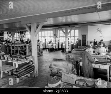 Neue Skofabriks ab Örnen, innen. Stockfoto