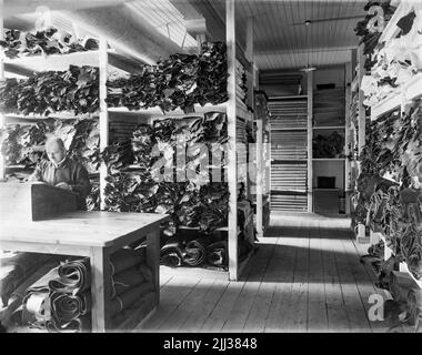 Neue Skofabriks ab Örnen, innen. Stockfoto