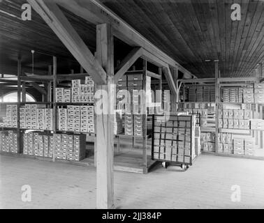 Neue Skofabriks ab Örnen, innen. Stockfoto