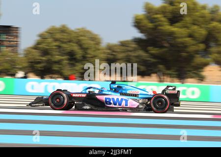 Le Castellet, Frankreich. 22. Juli, 2022. jul 22 2022 Le Castellet, Frankreich - F1 2022 Frankreich GP - freies Training 2 - Fernando Alonso (SPA) Alpine A522 Credit: Live Media Publishing Group/Alamy Live News Stockfoto