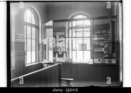 Svenska Pressbyrån, Interiör.norra Bahnhof. Stockfoto