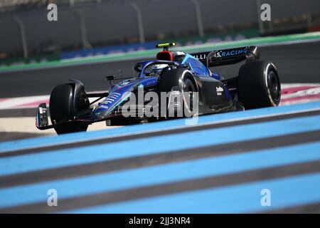 Le Castellet, Frankreich. 22. Juli, 2022. jul 22 2022 Le Castellet, Frankreich - F1 2022 Frankreich GP - freies Training 2 - Nichola Latifi (CAN) Williams FW44 Credit: Live Media Publishing Group/Alamy Live News Stockfoto