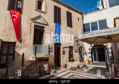 Gaziantep, Türkei - Mai 2022: Gaziantep Emine Gogus Kulinarisches Museum in der Türkei. Ein populäres Museum über Essen und kulinarische Traditionen von Gazientep Stockfoto