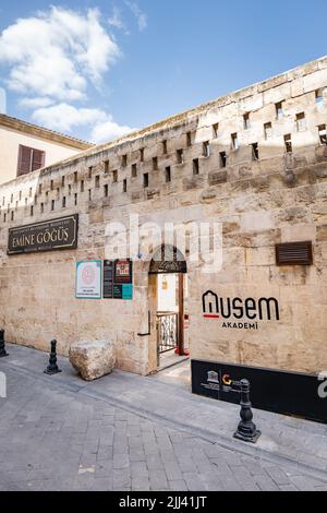Gaziantep, Türkei - Mai 2022: Gaziantep Emine Gogus Kulinarisches Museum in der Türkei. Ein populäres Museum über Essen und kulinarische Traditionen von Gazientep Stockfoto