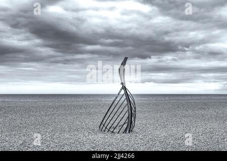 Die Landung, Skulptur, Hastings Beach Stockfoto