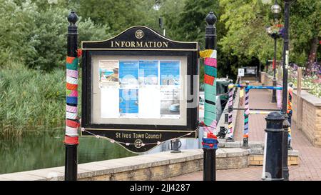 Yarn Bombing - St Ives, Cambs Stockfoto