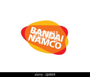 Bandai Namco Entertainment, gedrehtes Logo, weißer Hintergrund B Stockfoto