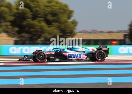 jul 22 2022 Le Castellet, Frankreich - F1 2022 Frankreich GP - freies Training 2 - Fernando Alonso (SPA) Alpine A522 Stockfoto