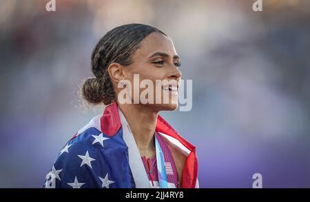 Eugene, USA. 22.. Juli 2022. Leichtathletik: Weltmeisterschaft, Kredit: Michael Kappeler/dpa/Alamy Live Nachrichten Stockfoto