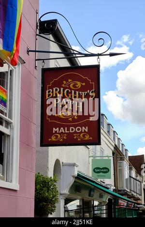 Bright's Pfad Schild Maldon Stockfoto