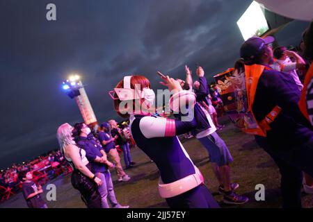 San Diego, USA. 22.. Juli 2022. Atmosphäre bei der Crunchy Roll Concert Series während der Comic-Con International: San Diego 2022 im Rady Shell in San Diego, USAlifornia am 22. Juli 2022. Quelle: Tony Forte/Media Punch/Alamy Live News Stockfoto