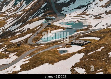 Blick auf die Großglockner Hochalpenstraße, in Österreich, Europa. Stockfoto