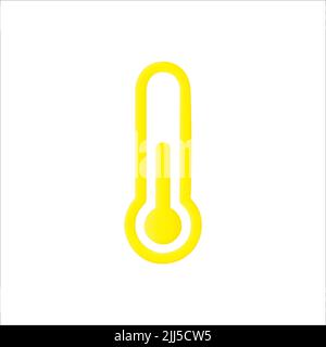 thermo Meter Vektor 3D Symbol isoliert auf weißem Hintergrund einfaches Symbol. Stockfoto