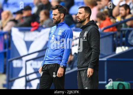 Danny Schofield Manager von Huddersfield Town während des Spiels in, am 7/23/2022. (Foto von Craig Thomas/News Images/Sipa USA) Quelle: SIPA USA/Alamy Live News Stockfoto