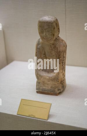 Alte chinesische kulturelle Reliquien der Han-Dynastie im Museum, Tonfiguren Stockfoto