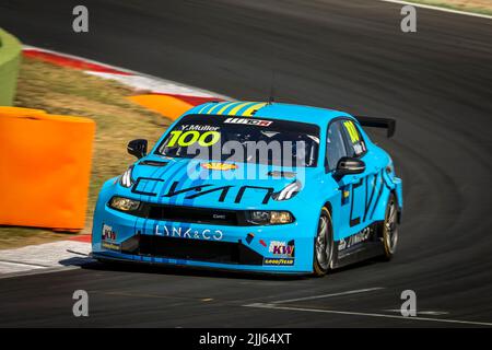 100 MULLER Yvan (FRA), Cyan Racing Lynk & Co, Lynk & Co 03 TCR, Aktion während des WTCR - Race of Italy 2022, 6. Runde des FIA World Touring Car Cup 2022, auf dem Autodromo Vallelunga Piero Taruffi vom 22. Bis 24. Juli in Campagnano di Roma, Italien - Foto Grégory Lenormand / DPPI Stockfoto