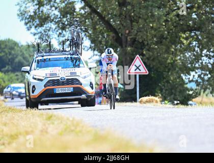 Anthony TURGIS, TotalEnergies in Aktion während der Etappe 20 der Tour De France, Lacapelle-Marival nach Rocamadour, am Samstag, 23.. Juli 2022 Credit: Pete Goding/Godingimages/Alamay Live News Stockfoto