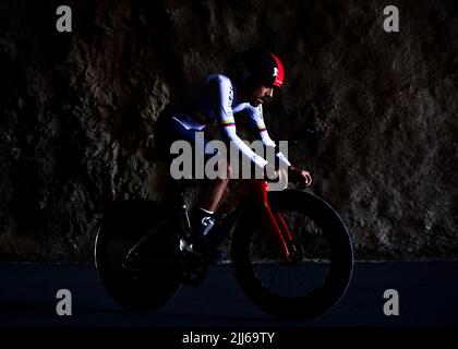 Kolumbianischer Zeitfahrtschampion Daniel Alpiq Martínez, Frankreich, INEOS Grenadier in Aktion während der 20. Etappe der Tour De France, Lacapelle-Marival nach Rocamadour, am Samstag, 23.. Juli 2022 Credit: Pete Goding/Godingimages/Alamay Live News Stockfoto