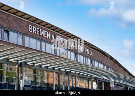 Flughafen Bremen. Internationaler Flughafen der Stadt Bremen in Norddeutschland. Stockfoto