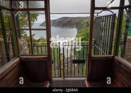 Das Lynton und Lynmouth Klippe Gleis Stockfoto