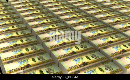 3D Illustration Salomonen 100 Dollar Geldnote Stockfoto