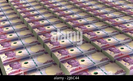 3D Illustration Nigeria 100 Naira Geldnote Stockfoto