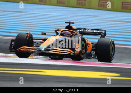Le Castellet, Frankreich. 23.. Juli 2022. LE CASTELLET, FRANKREICH, Circuit Paul Ricard; # 3, Daniel RICCIARDO, AUS, McLaren F1 Team, MCL35M, Mercedes-Motor, Credit: SPP Sport Press Photo. /Alamy Live News Stockfoto
