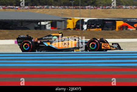 Le Castellet, Frankreich. 23.. Juli 2022. LE CASTELLET, FRANKREICH, Circuit Paul Ricard; # 4, Lando NORRIS, GBR, McLaren F1 Team, MCL35M, Mercedes-Motor, Quelle: SPP Sport Pressefoto. /Alamy Live News Stockfoto