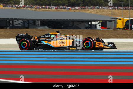 Le Castellet, Frankreich. 23.. Juli 2022. LE CASTELLET, FRANKREICH, Circuit Paul Ricard; # 3, Daniel RICCIARDO, AUS, McLaren F1 Team, MCL35M, Mercedes-Motor, Credit: SPP Sport Press Photo. /Alamy Live News Stockfoto