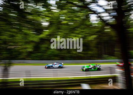 16 PLA Jim, BARTHEZ Fabien, AKKODIS ASP Team, Mercedes AMG GT4, Aktion während der 5. Runde der Championnat de France FFSA GT 2022 SRP Speedweek, vom 22. Bis 24. Juli in Spa-Francorchamps, Belgien - Foto Laurent Gayral / DPPI Stockfoto