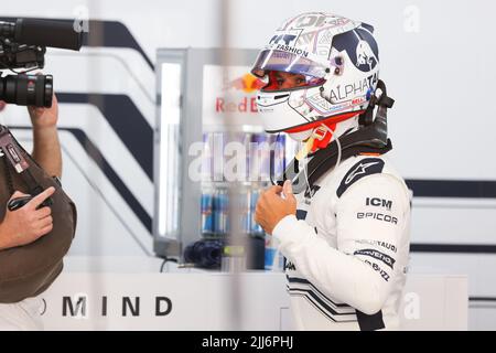GASLY Pierre (Fra), Scuderia AlphaTauri AT03, Portrait während der Formel 1 Lenovo Grand Prix de France, French Grand Prix 2022, 12. Lauf der FIA Formel 1 Weltmeisterschaft 2022 vom 22. Bis 24. Juli 2022 auf dem Circuit Paul Ricard, in Le Castellet, Frankreich - Foto: Antonin Vincent/Dppi/DPPI/LiveMedia Stockfoto
