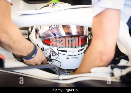 GASLY Pierre (Fra), Scuderia AlphaTauri AT03, Portrait während der Formel 1 Lenovo Grand Prix de France, French Grand Prix 2022, 12. Lauf der FIA Formel 1 Weltmeisterschaft 2022 vom 22. Bis 24. Juli 2022 auf dem Circuit Paul Ricard, in Le Castellet, Frankreich - Foto: Antonin Vincent/Dppi/DPPI/LiveMedia Stockfoto