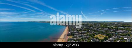 Panoramafoto von Portobello Beach Edinburgh Scotland UK Stockfoto