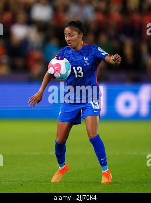 Die französische Selma Bacha beim Viertelfinale der UEFA Women's Euro 2022 im New York Stadium, Rotherham. Bilddatum: Samstag, 23. Juli 2022. Stockfoto